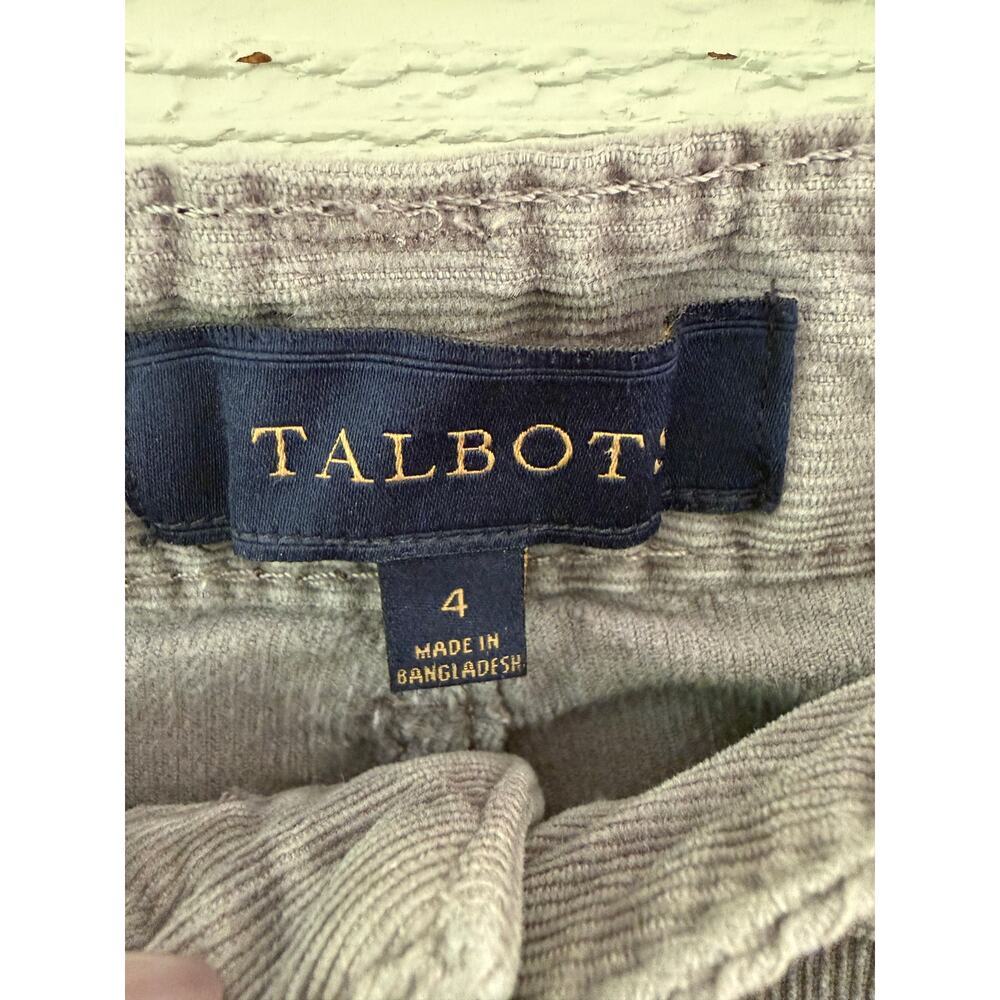 Talbots Heritage Corduroy Pants Size 4 Gray Straight Leg Classic - Picture 4 of 7